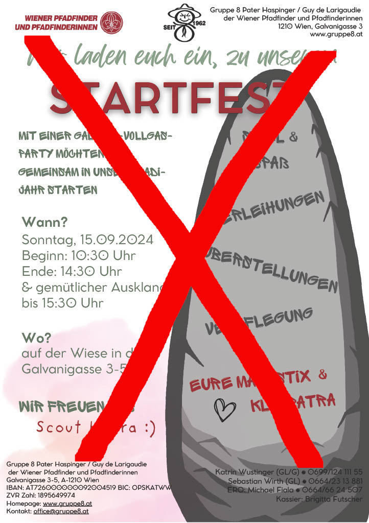 Mehr über den Artikel erfahren Absage – Startfest 2024